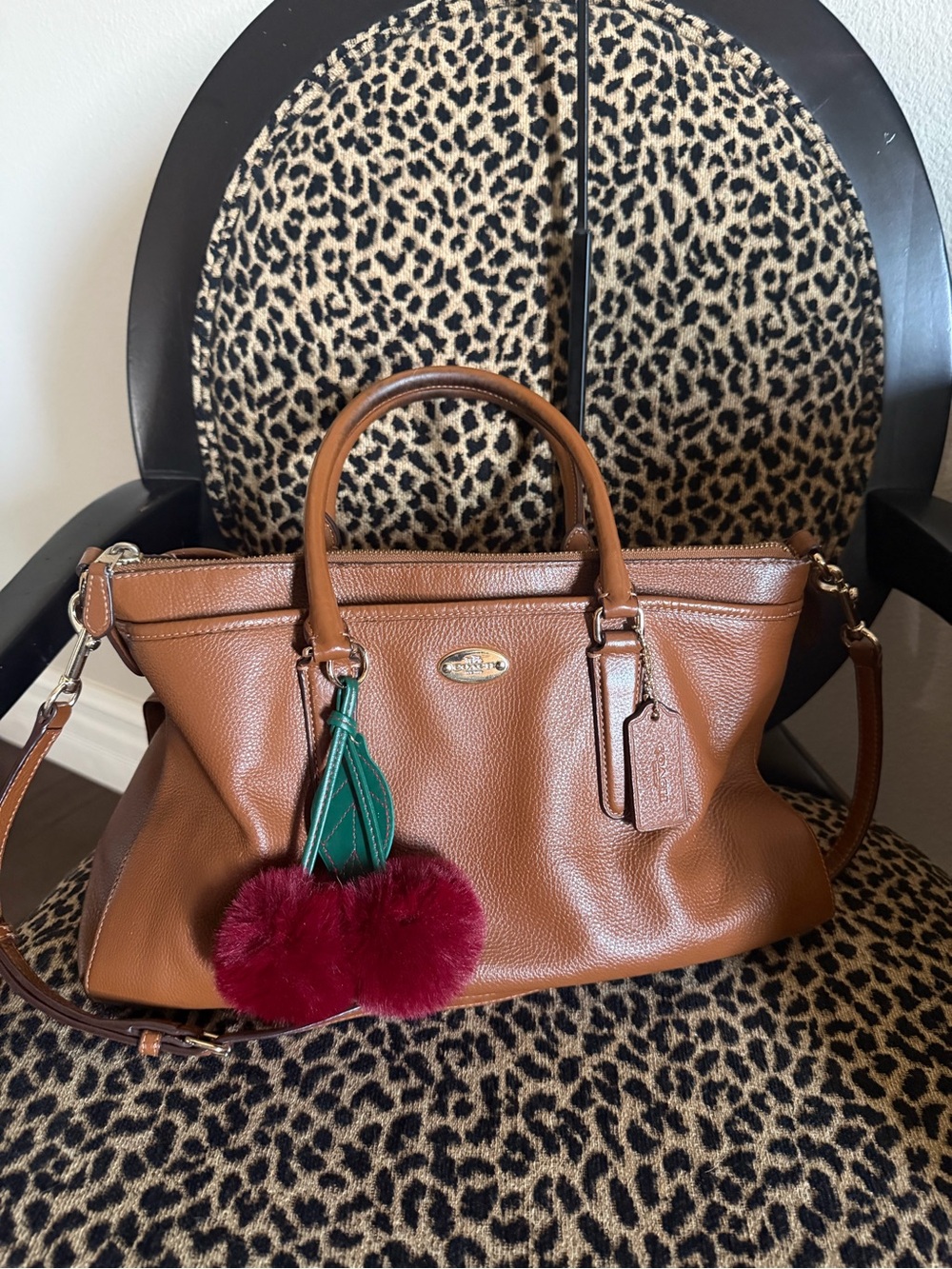 Coach Morgan Pebbled Leather Satchel in Saddle Brown - Picture 7 of 12